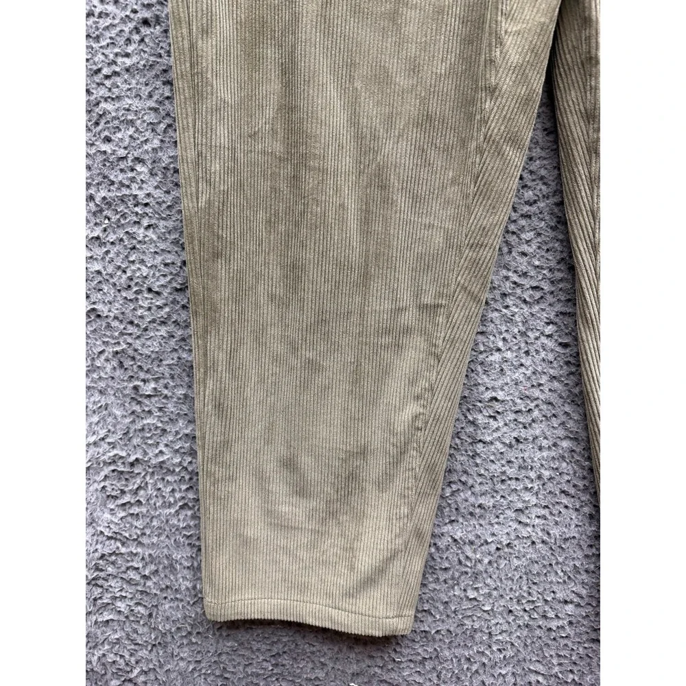 Bound Straight Leg Cropped Mushroom Corduroy Casual Trousers Mens Size L